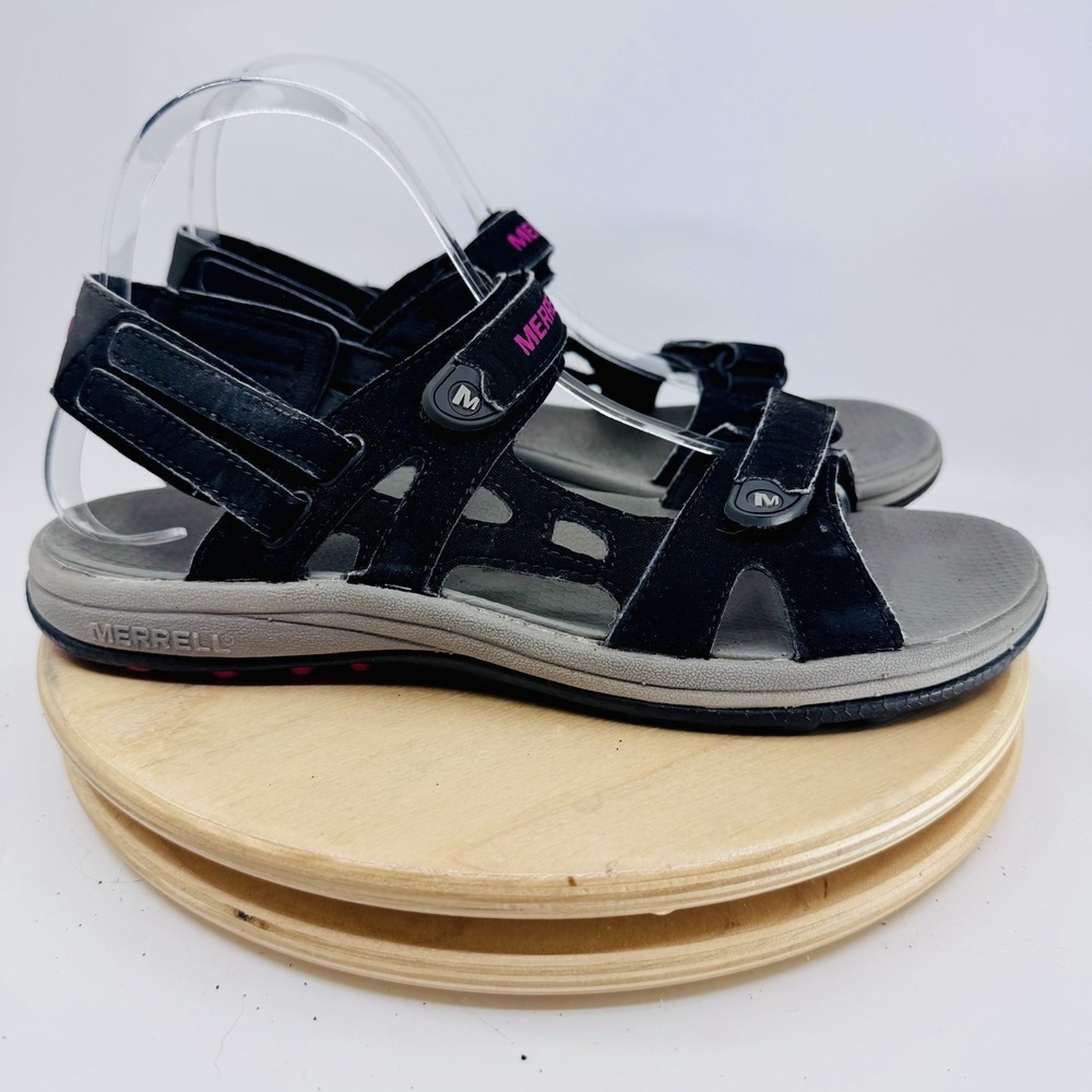 Merrell Cedrus Convert Sandals Womens 8 Black Hiking Outdoor Comfort Shoes - Picture 4 of 8